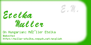 etelka muller business card